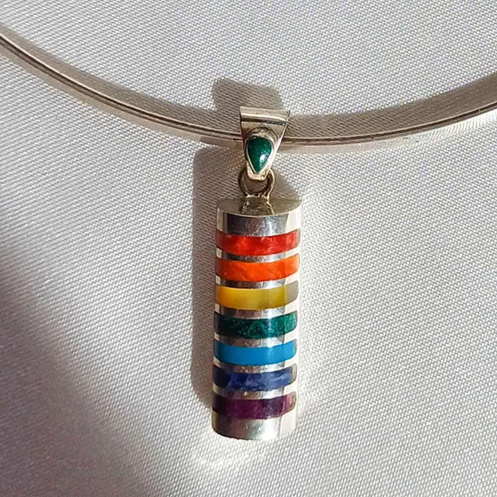 Khipu Rainbow Chakra Harmony Pendant