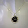 Spiral Mother Pearl & Onyx Pendant