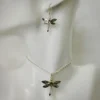 Dragonfly Abalone Set of Earrings and Pendant