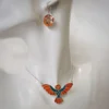 Owl Chrysocolla Coral Necklace