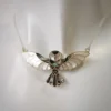 Owl Abalone Nacre Onyx Necklace