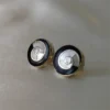 Spiral Nacre Onyx stud Earrings (S)