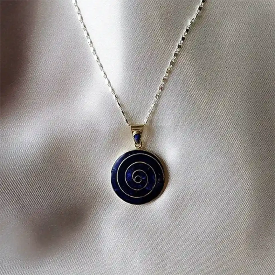 Spiral Sodalite Pendant