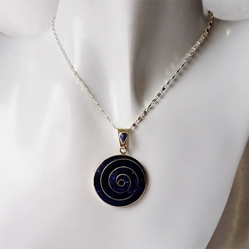 Spiral Sodalite Pendant (L)