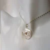 Spiral Nacre Set of Earrings and Pendant