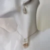 Spiral Nacre Set of Earrings and Pendant