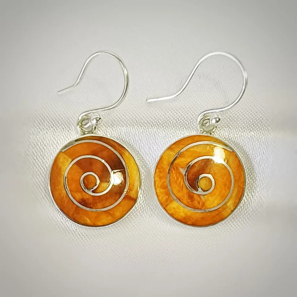 Spiral Coral Earrings