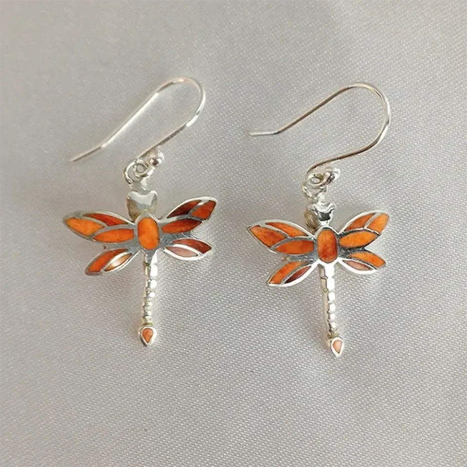 Dragon-fly Coral Earrings