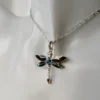 Dragon-fly Abalone & Onyx Pendant